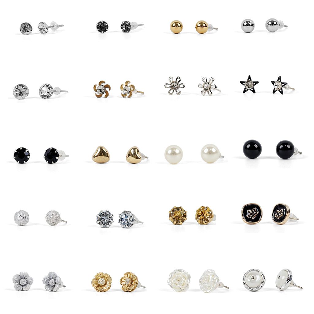 SANNIDHI 20 Pairs Earrings Set for Women Girls Stylish Crystal Pearl Stud Earrings Hypoallergenic Surgical Earrings Cartilage Earrings Jewellery Birthday Gifts Earrings Combo for Women, Girls SANNIDHI 20 Pairs Earrings Set for Women Girls Stylish Crystal Pearl Stud Earrings Hypoallergenic Surgical Earrings Cartilage Earrings Jewellery Birthday Gifts Earrings Combo for Women, Girls